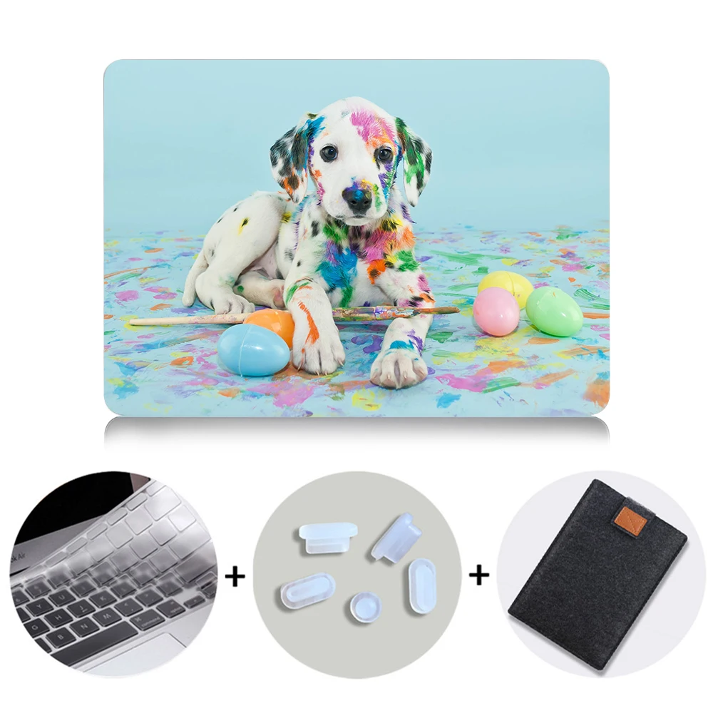 MTT чехол с милым котом и собакой для Macbook Air 11 13 Pro retina 13 15 с сенсорной панелью для mac book 12 дюймов Сумка для ноутбука с животными - Цвет: MB03