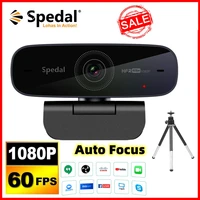 spedal af926 fhd1080p 60fps webcam auto focus usb camera include software with mic for macwindows conferencing online learning