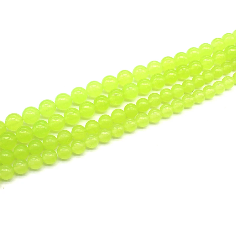 Натуральные Зеленые Бусины из халцедона винограда каменные бусины россыпью