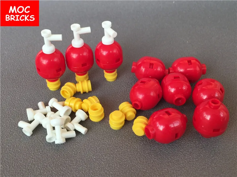20 шт./лот красный большой фонарь Круглый Кирпич 2x2 купол миска Нижняя DIY