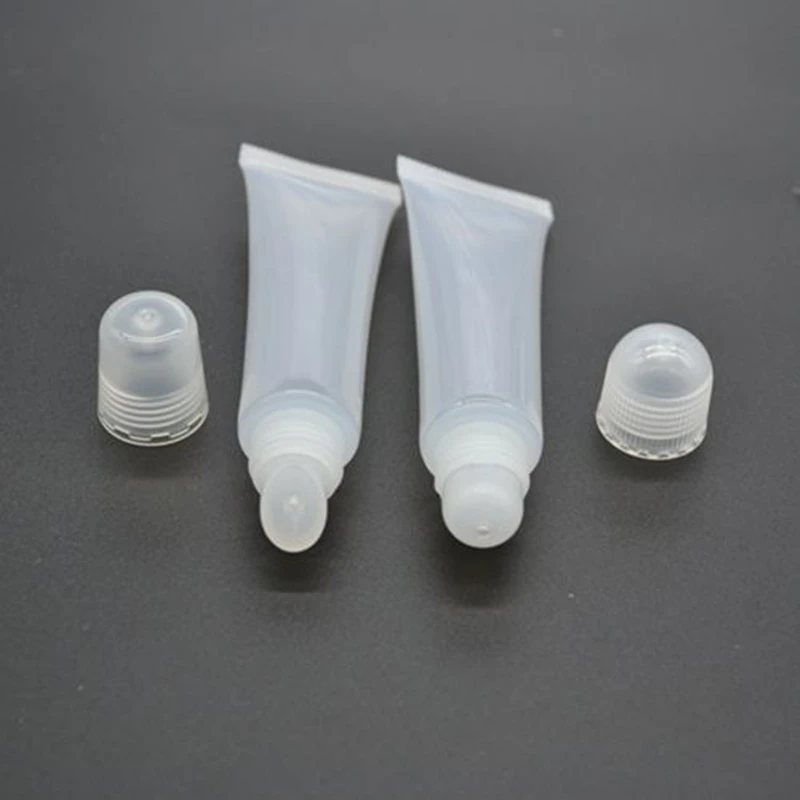 

New 8/10/15ml Clear White Empty Lipstick Tube Lip Balm Soft Tube Makeup Squeeze Clear Lip Gloss Container