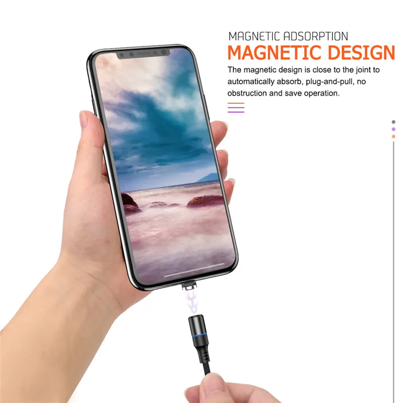 1 м 2 м Магнитный Micro USB кабель для iPhone X XS samsung Android Phone 3A Быстрая зарядка usb type C кабель магнитное зарядное устройство провод шнур