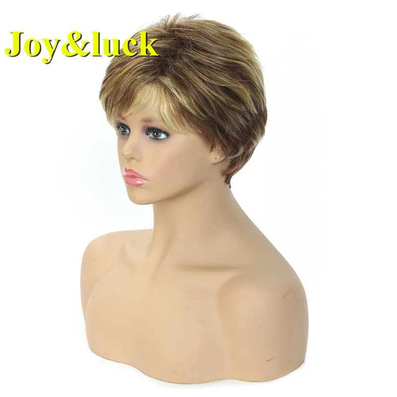 Joy & luck короткий смешанный коричневый парик Синтетический Модный женский
