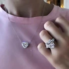 Женское Обручальное кольцо в форме сердца, серебро 925 пробы, 12 мм, AAAAA cz