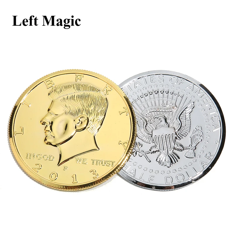 3 дюйма огромная Магическая Монета Половина доллара Волшебные трюки уличная