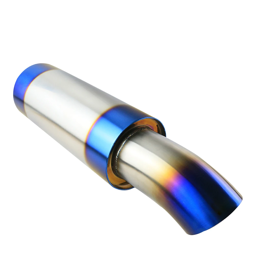 Синяя Универсальная автомобильная выхлопная задняя глушитель наконечник 2 дюйма