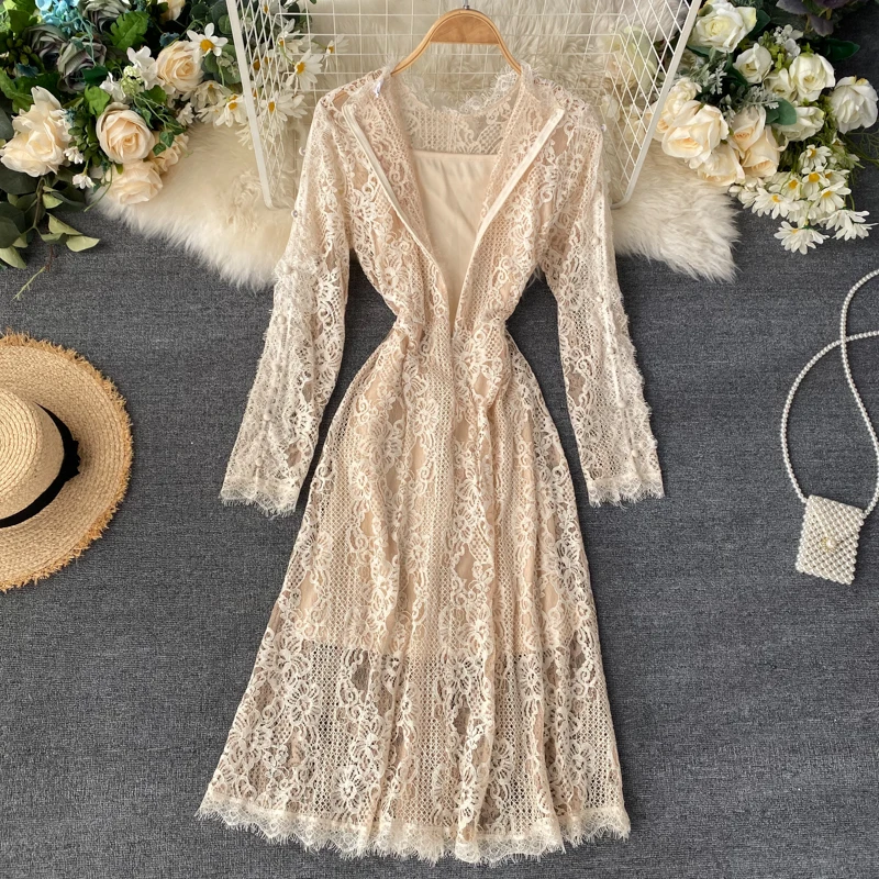 Gaganight кружевное элегантное для женщин макси вечерние облегающее платье с длинным