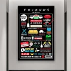 Картина на холсте Друзья, Постер и принты для ТВ-шоу, HD печать, Классическая фотография художественная стена с цитатой ROS Decor