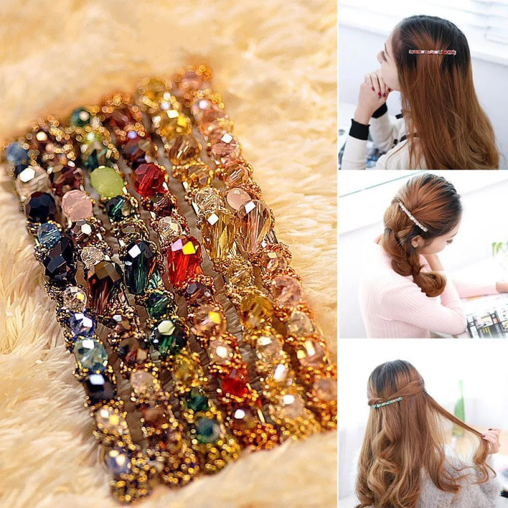 

Horquillas con diamantes de imitacion de cristal para nina y mujer, horquillas coreanas, pinzas de pelo para mujer, accesorios