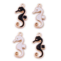 20pcslot enamel animal sea horse charm pendants hippocampus pendants hippocampus charm for jewelry making 2210mm