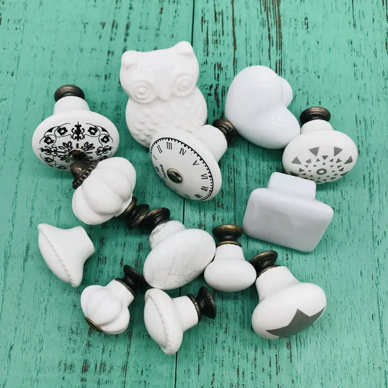 1 шт. белые керамические выдвижные ручки в скандинавском стиле милые для