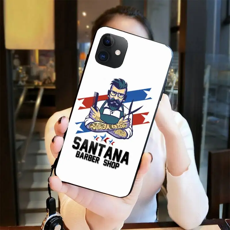 

HUAGETOP Barber Shop Soft Rubber Phone Cover for iPhone 11 pro XS MAX 8 7 6 6S Plus X 5S SE 2020 XR case