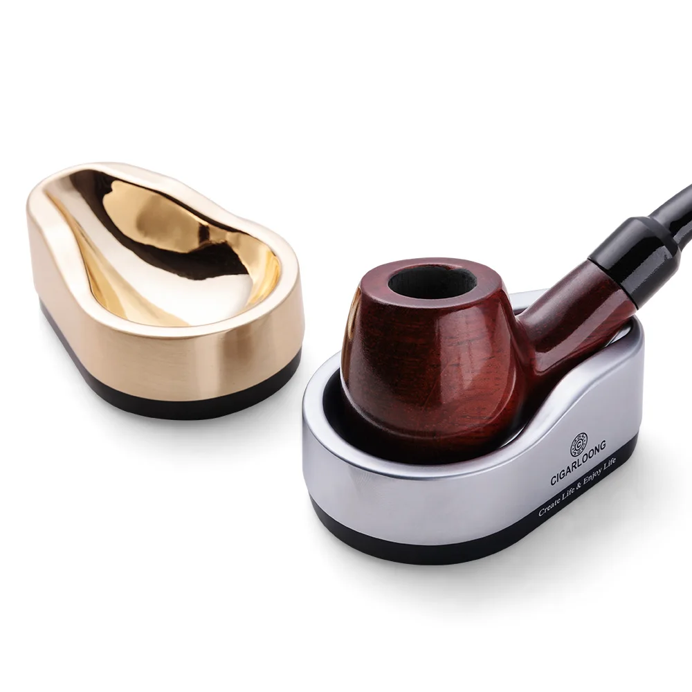 

Tobacco Pipe Stand Cigar Smoking Rack Holder Cigar Smoking Tools Cigar Pipe Stand 2 Colors for Choose Luxury With Gift Box