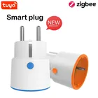 Умная розетка Tuya Zigbee, 3680 Вт, 16 А, с голосовым управлением