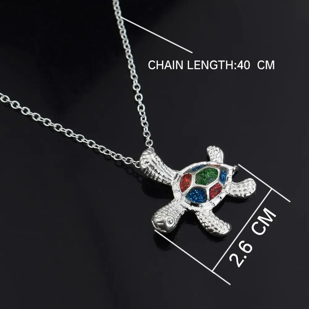 

Fashion Crystal Animal Pendant Neckalce for Women Halloween Gifts Cute Little Turtle Colorful Choker Necklaces Female Jewellery