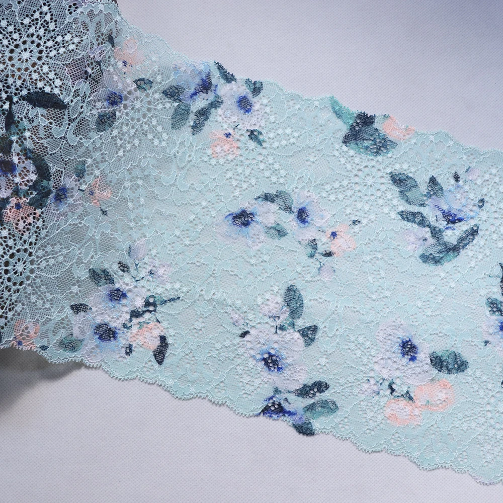 2 ярда 20 см широкая вышитая эластичная кружевная отделка для DIY аксессуары одежды