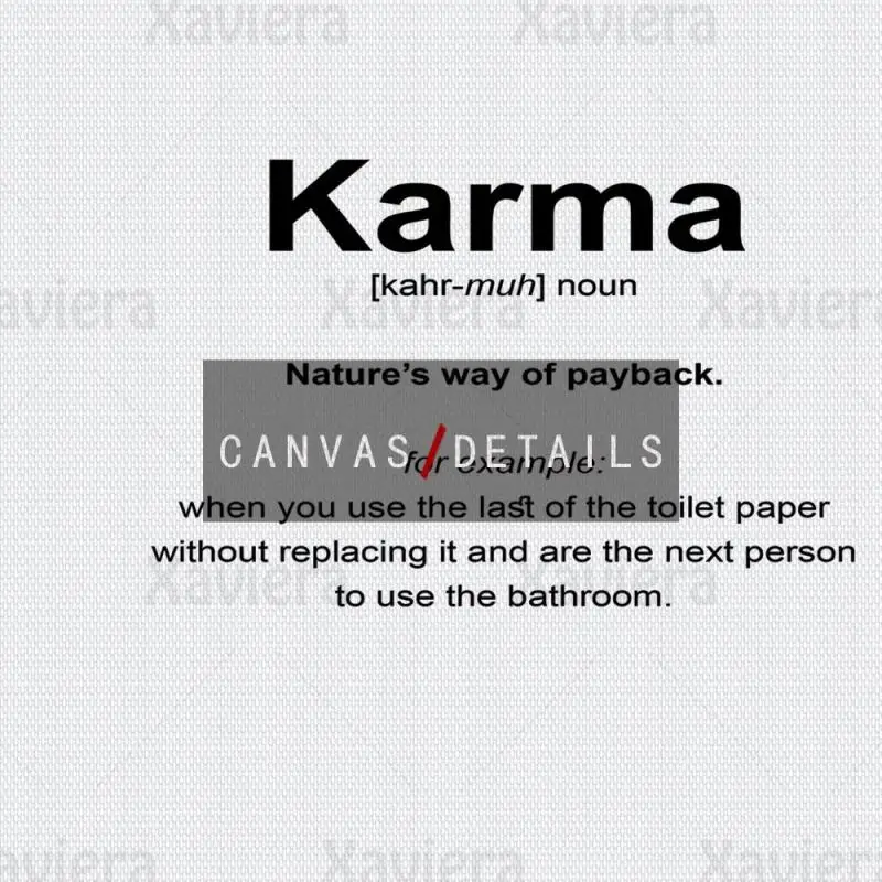 

Minimalist White Canvas Painting Abstraction Vocabulary "karma" In Hinduism and Buddhism Poster and Print Wall Art Home Decor