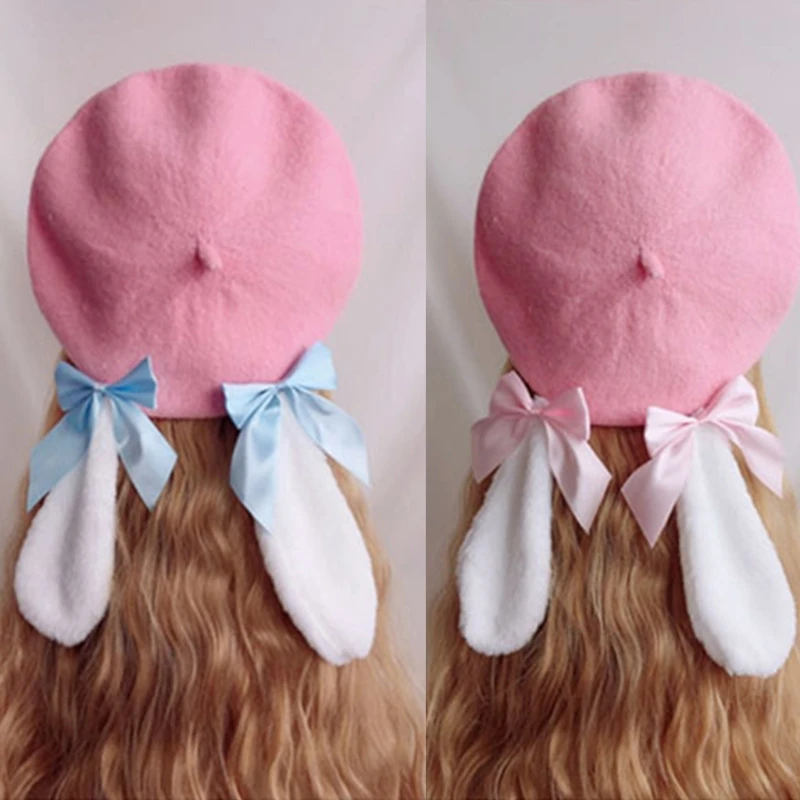 Милая женская фетровая шляпа Теплые Зимние береты милый берет в стиле