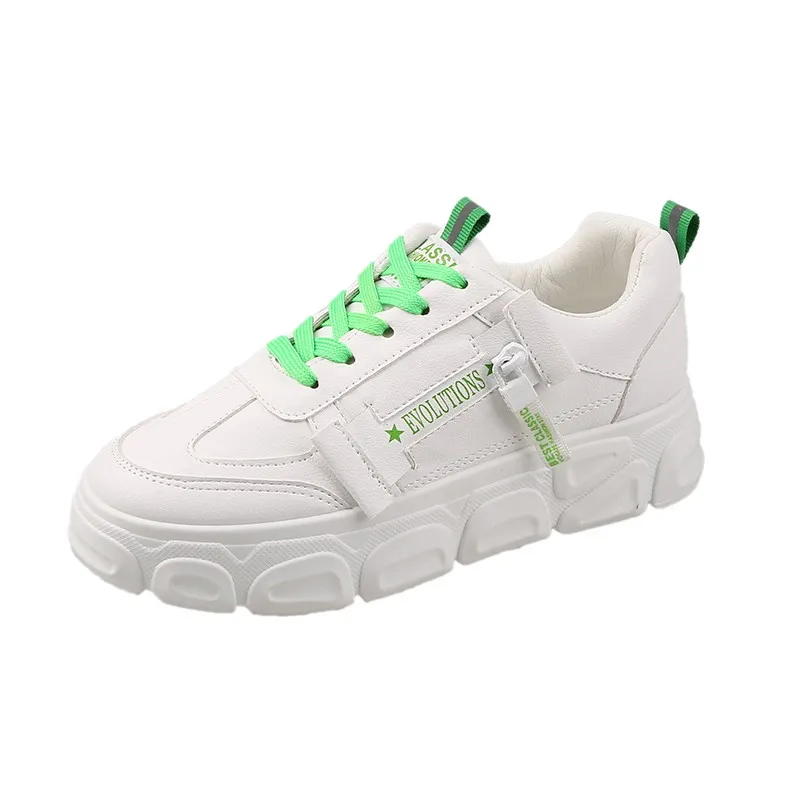 Chunky Sneakers Female White Sport Shoes With Good Quality Street Style Fashion Design | Обувь