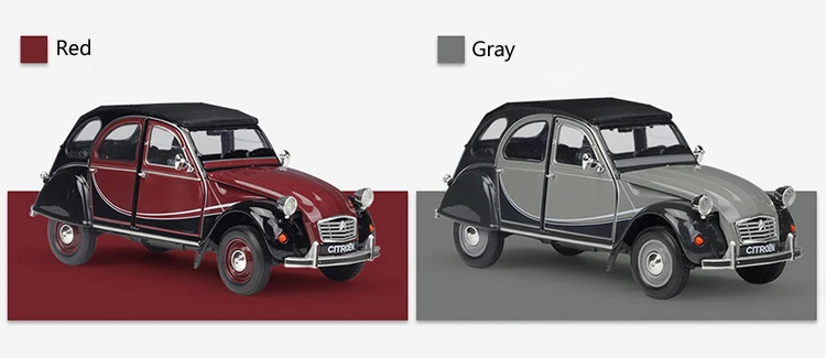 WELLY Модель автомобиля литья под давлением 1:24 Масштаб CITROEN 2CV 6 Charleston классический сплав автомобиль игрушка автомобиль металлическая игрушка автомобиль для детей Коллекция подарков