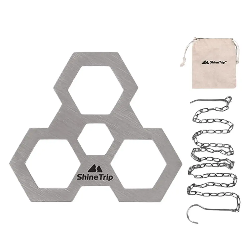 

Camping Tripod Grill Board Portable Campfire Support Plate With Adjustable Chain Turn Branches Into Campfire Tripod Practical Co