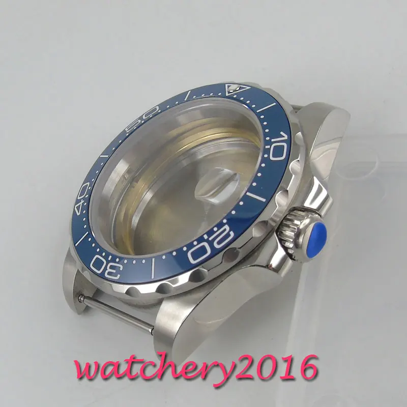 Новинка чехол 40 мм из нержавеющей стали Керамическая рамка сапфировое стекло