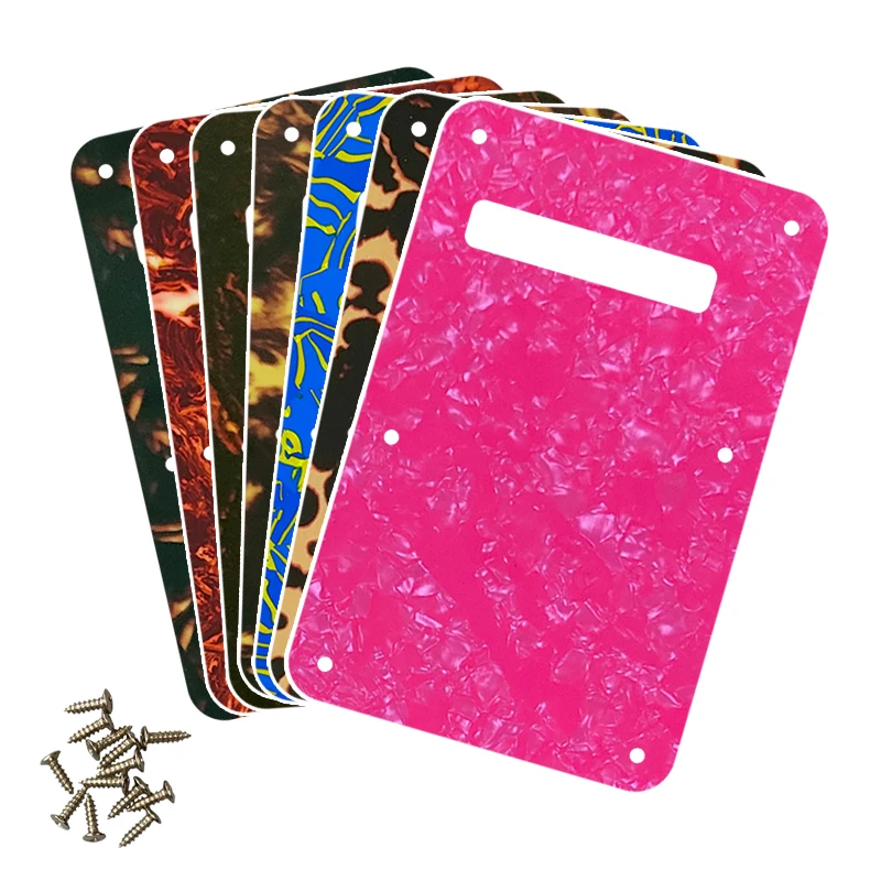 

Pleroo Custom Guitar Parts - For US Strat Guitar Tremolo Cover Strat Back Plate Guitar Pickguard Scratch Plate Flame Pattern