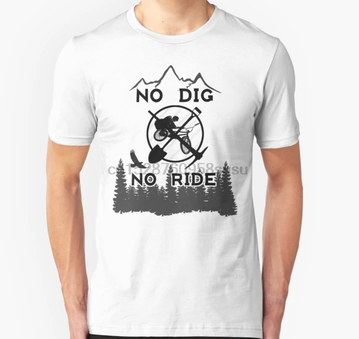 Мужская футболка с коротким рукавом No Dig Ride BMX (футболка) Футболка женская одним