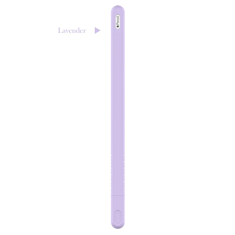 Портативный мягкий силиконовый стилус для Apple Pencil 2 Чехол для iPad Pro Tablet Touch Pen защитный чехол разноцветная сумка - Colors: Lavender