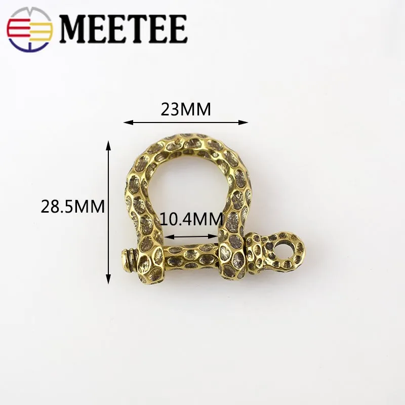 Meetee D кольцо из твердой чистой латуни карабин скоба для ключей цепочка крючок
