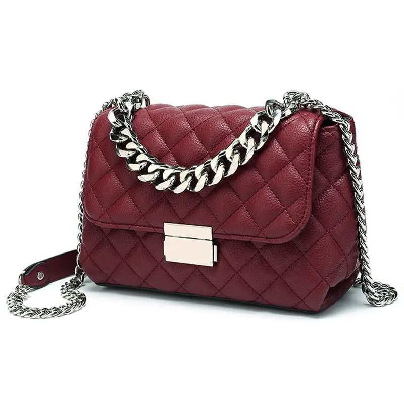 

2020 New Messenger Bags Women Chains Shoulder Bag Diamond Lattice Luxury Handbags Women Bags Designer Female Totes Small Bolsas