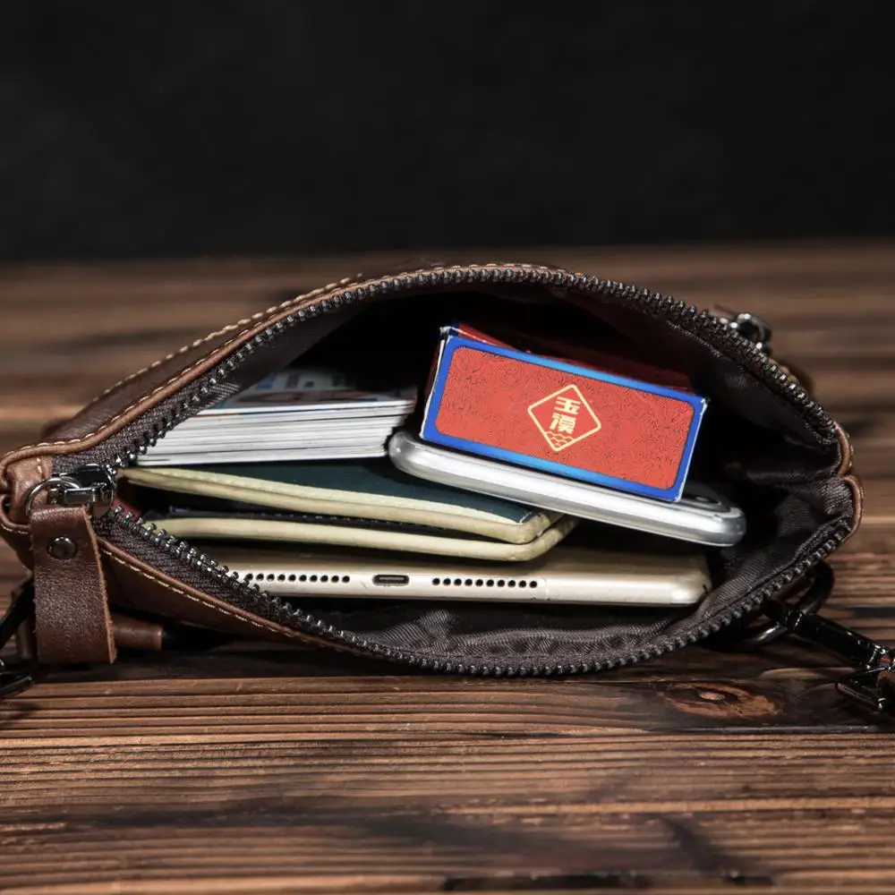 

Original Leather Male Casual Design Coffee School Shoulder Messenger bag Fashion College 9" Tablet Tote Mochila Satchel bag 304