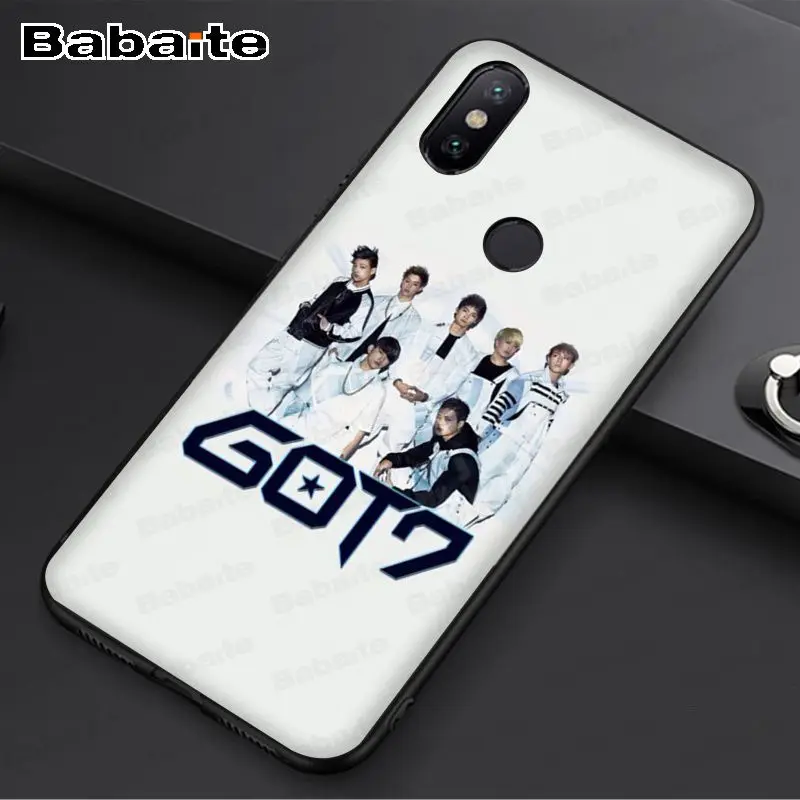 GOT7 JinYoung Jackson Mark черный мягкий силиконовый чехол для телефона из ТПУ redmi 5plus note7 5A 6pro