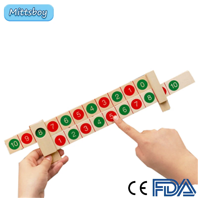 

Обучающая игрушка-Аллигатор Монтессори, игрушка с добавлением и вычитанием, цифровое разрешение в течение 10 тренировок, Игрушки для раннег...