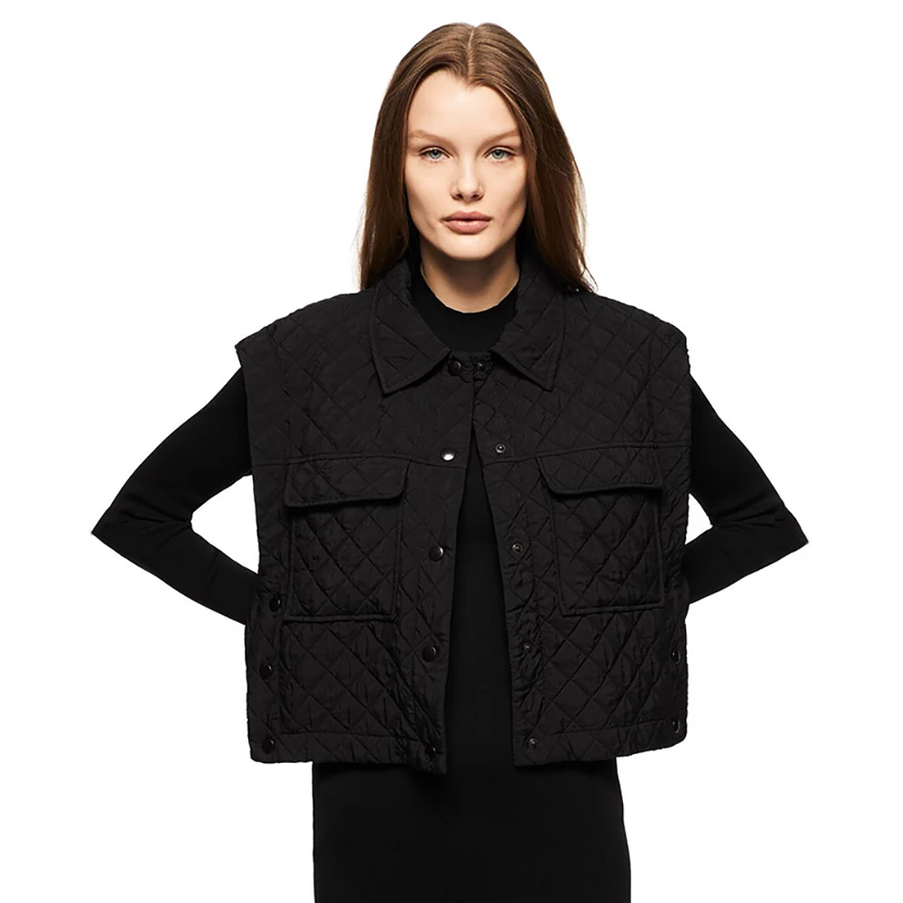 

Универсальный Женский Повседневный стеганый жилет Unizera 2021 с отворотом и карманами 04886048800