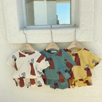 MILANCEL 2021 Summer Baby Suit Animal Print Toddler 2Pcs Korean Loose Infant Sets Casual Cotton Girls Clothes