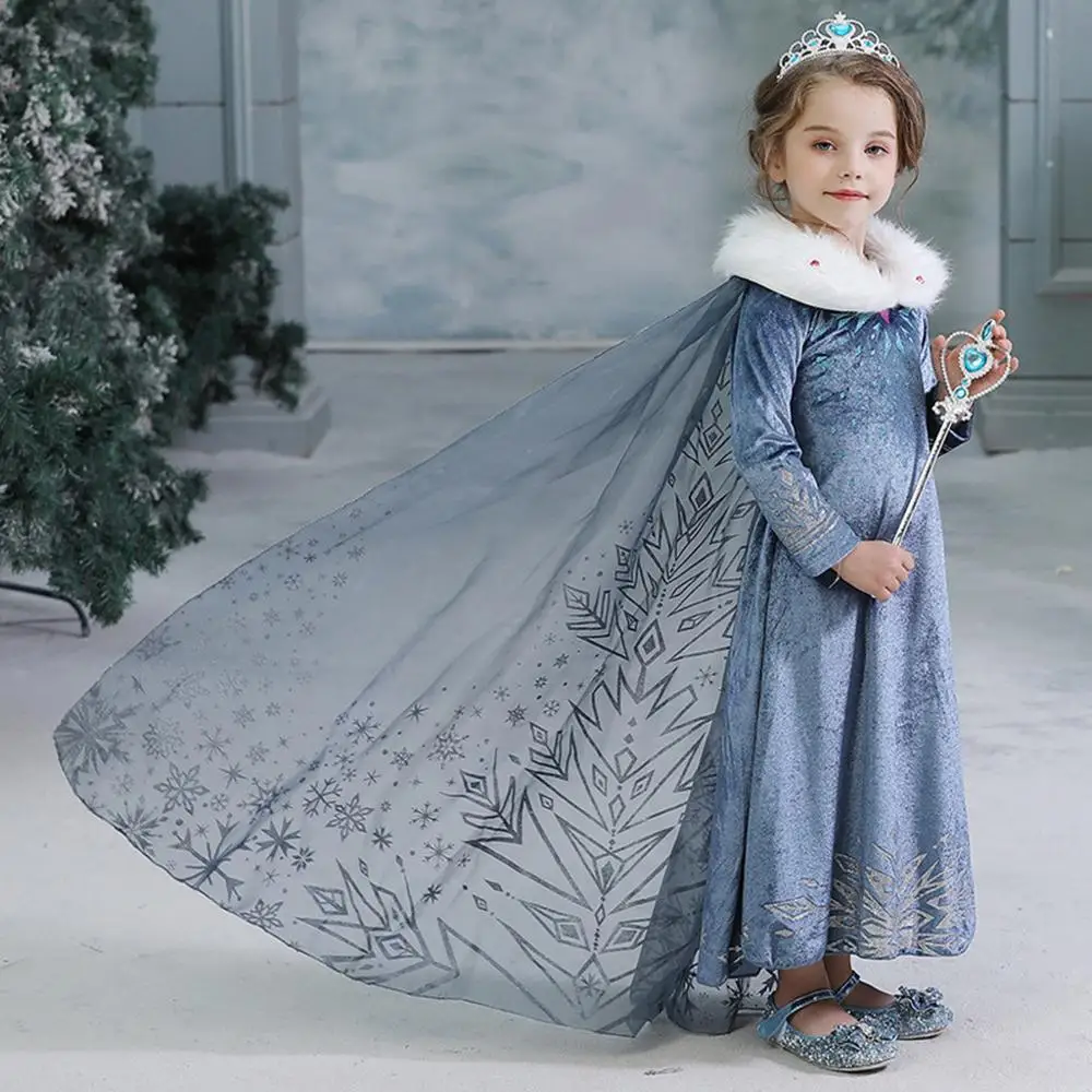 

Girls Long Sleeve Dress Costume Princess Dress Girl Party Dress 2-10 Years Kids Girl Halloween Christmas Cosplay Dress