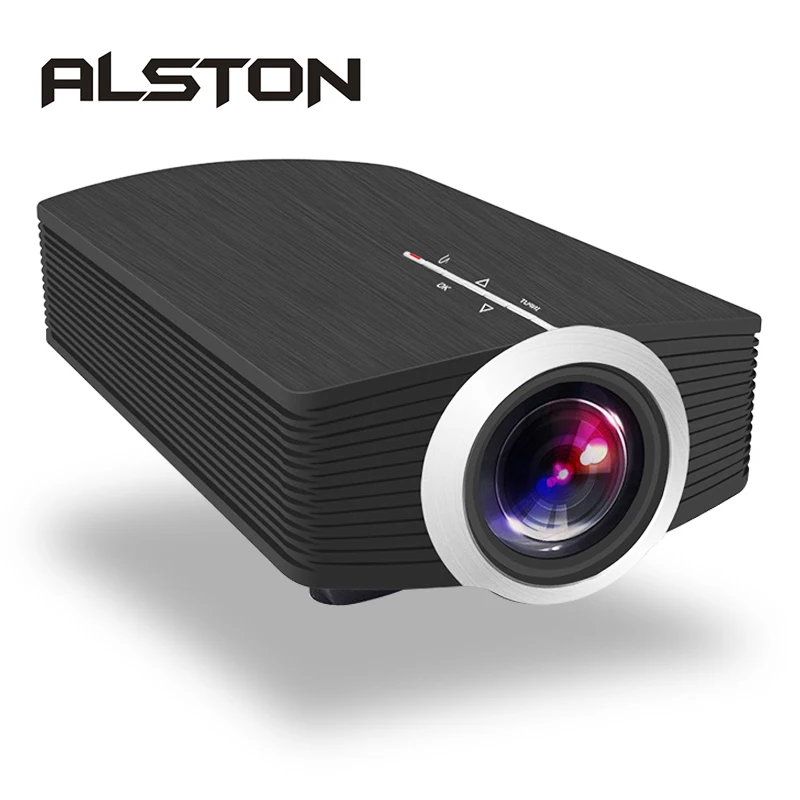 ALSTON YG500 обновленный YG510 мини-проектор 1080P 1800 люмен портативный ЖК-светодиодный проектор домашний кинотеатр USB HDMI 3D проектор бас-динамик