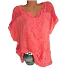 Женская футболка с коротким рукавом и V-образным вырезом