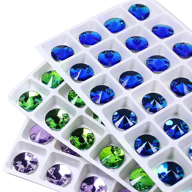 Rivoli пришить стразы с украшением в виде кристаллов аксессуары для шитья плоской