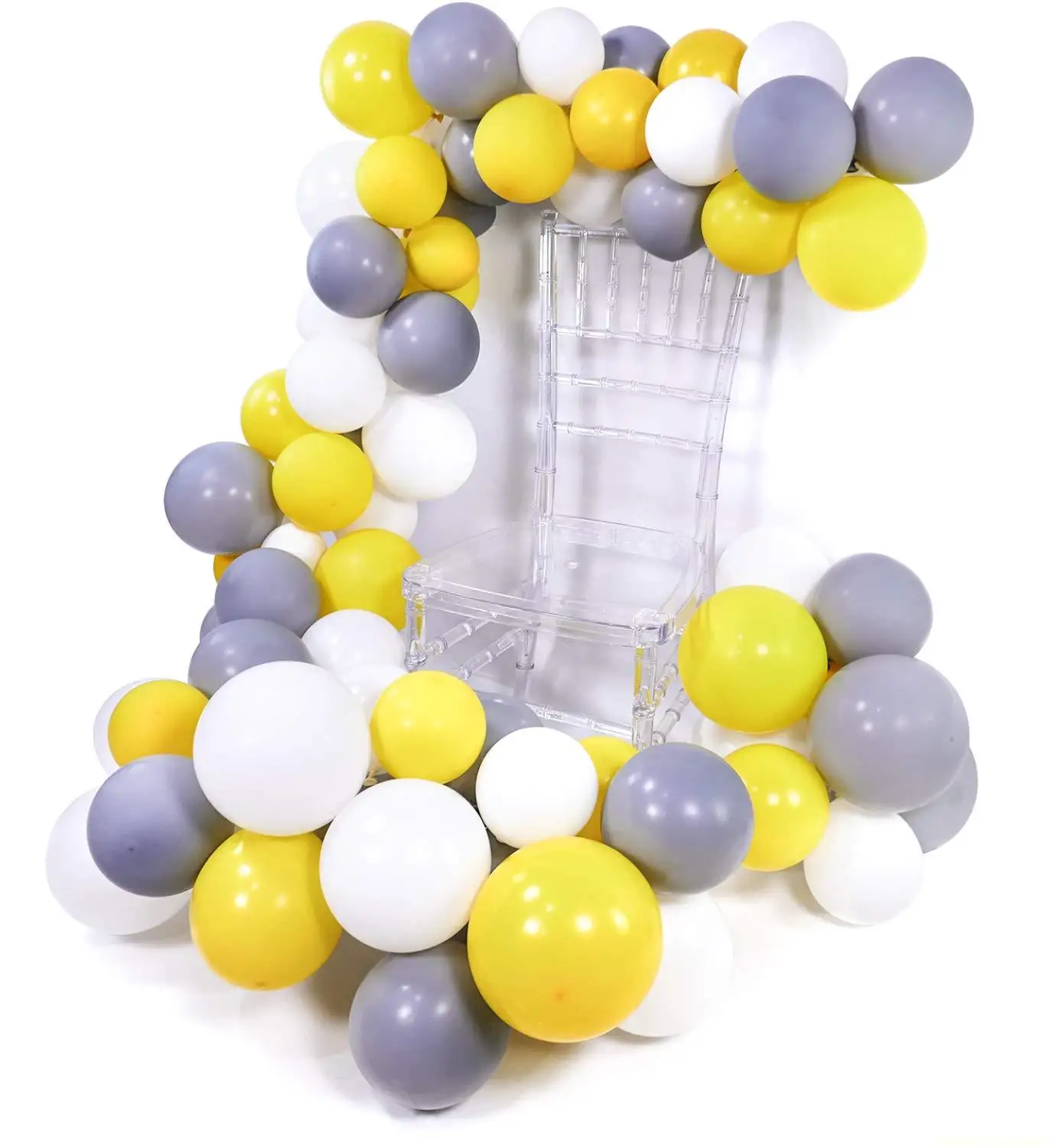 Латексные воздушные шары 50 шт. 10 дюймов вечерние серые белые для свадьбы дня