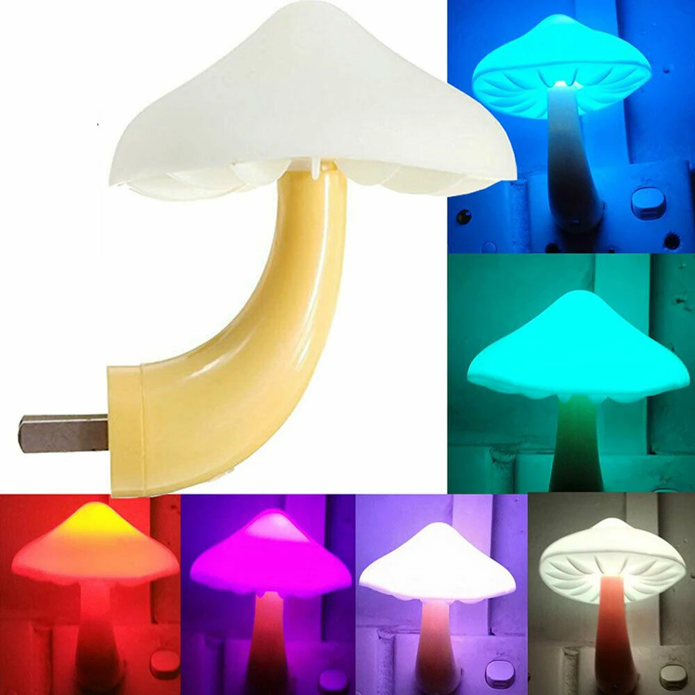 

Светодиодные ночники в форме гриба, автоматический сенсор, украшение для спальни, настенные светильники для детской комнаты, прикроватная лампа