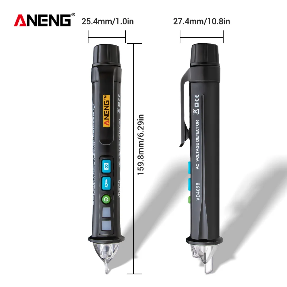 ANENG VD409B телевизор кабель трекер тестер выключатели поиск проводки cable tracker индикатор скрытой проводки led tester Бесконтактный детектор регулятор напряжения переменного тока тестер 12 V-1000 v Ручка Мультимет