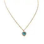 Женское Ожерелье, блестящее надежное Ожерелье Стразы с подвеской в форме сердца, Женское Ожерелье