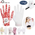 1 пара, зимние женские кожаные перчатки для гольфа