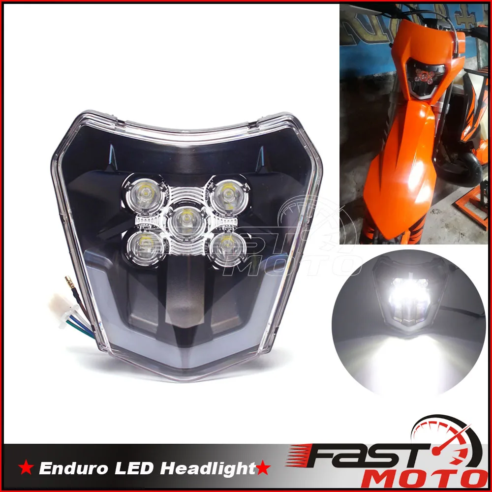 

Светодиодный высокий низкий пучок Байк двойной Спорт лампы передних фар головного освещения для XC XCW SX EXC XCF XCFW EXC шесть дней EXCF EXC-F 125-690