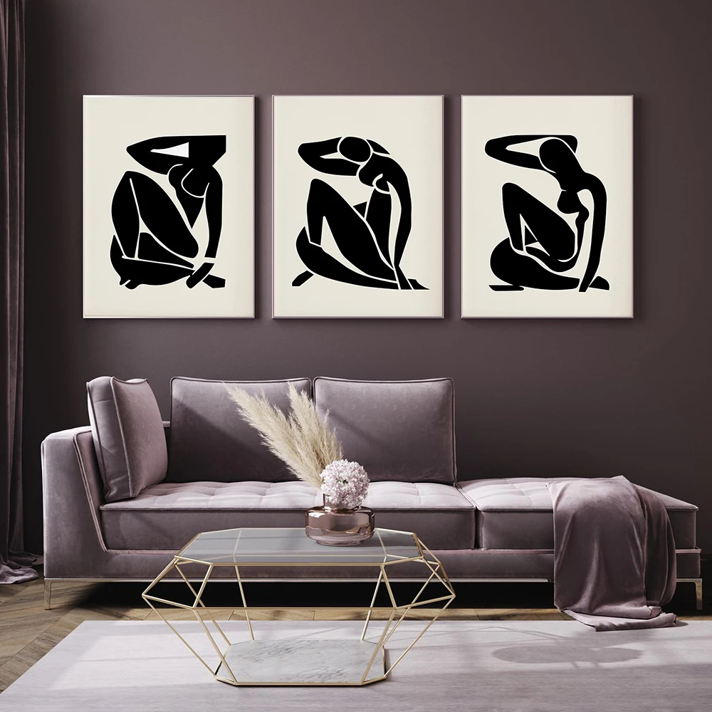 

Minimalist Poster Henri Matisse Black Nude Canvas Painting Abstract Art Print Line Art Wall Picture For Living Room Home Decor