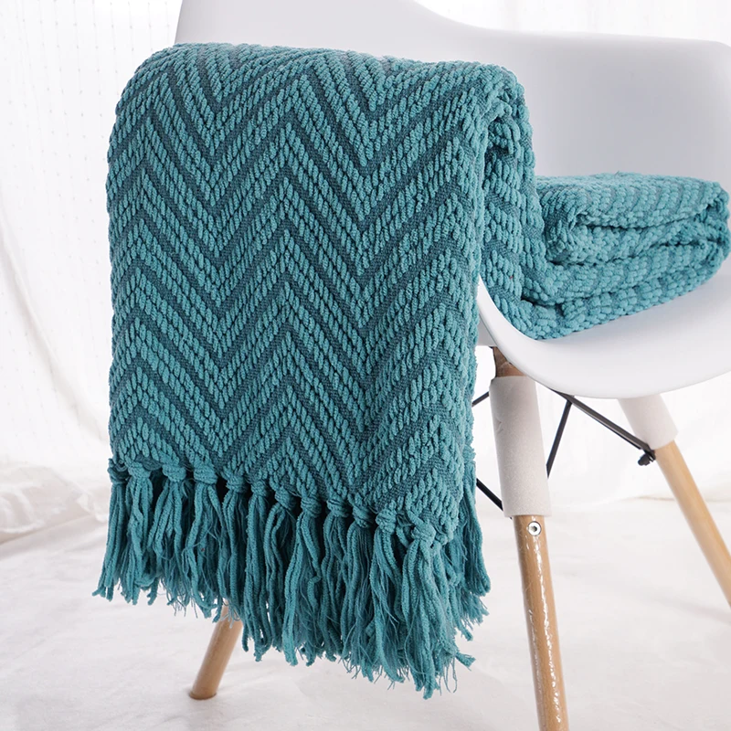 Толстое вязаное одеяло оливкового цвета супер-одеяло мягкие покрывала для