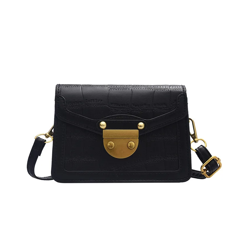 

Women's Bag 2021 New Fashion Simple Vintage Stone Pattern Square Messenger Shoulder Bag Crossbody Small Bags For Women
