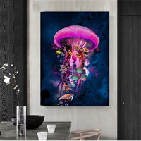 diamond painting abstarct jellyfish wall home decor arts and crafts kits for adult handmade jewel cross stitch diy paint